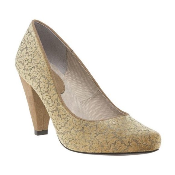 Ruby Shoo Shoes - ISO Ruby Shoo || Leah Gold Velvet High Heel Court